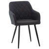 ESSZIMMERSTUHL Shyva Stoff, Gestell Metall matt Schwarz Schwarz - Schwarz, Textil/Metall (47/84/44cm) - TPFLiving