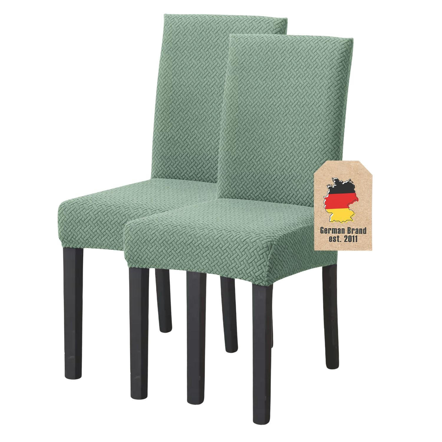 STUHLHUSSE (2-tlg. Set) - Grün, Kunststoff (1/38cm)