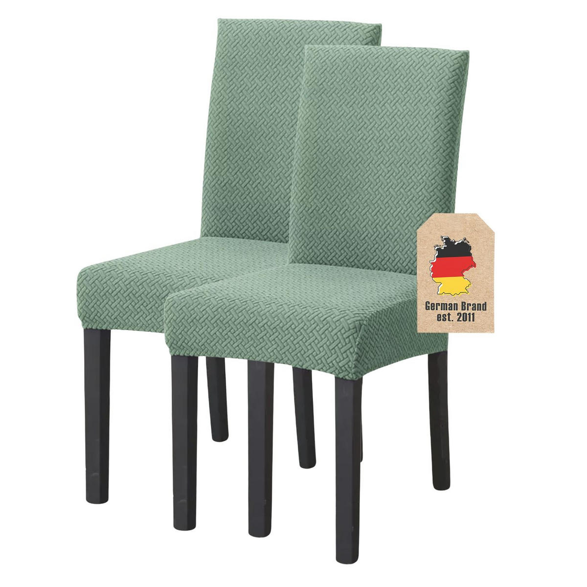 STUHLHUSSE (2-tlg. Set) - Grün, Kunststoff (1/38cm)