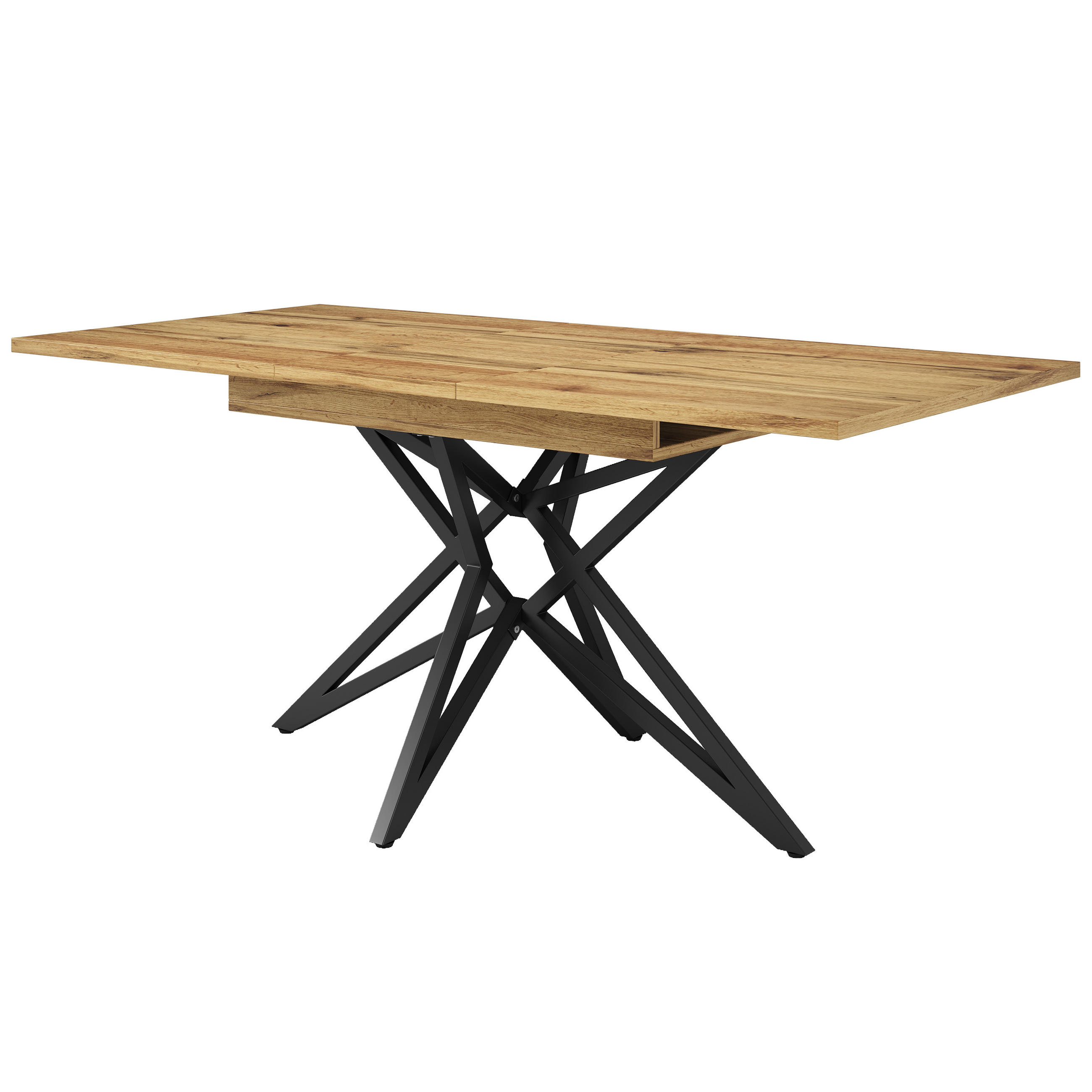 ESSTISCH ausziehbar 120-160/80/76 cm DE-39724 Walnuss - Walnussfarben, Holzwerkstoff (80/120/76cm) - ComfortXL