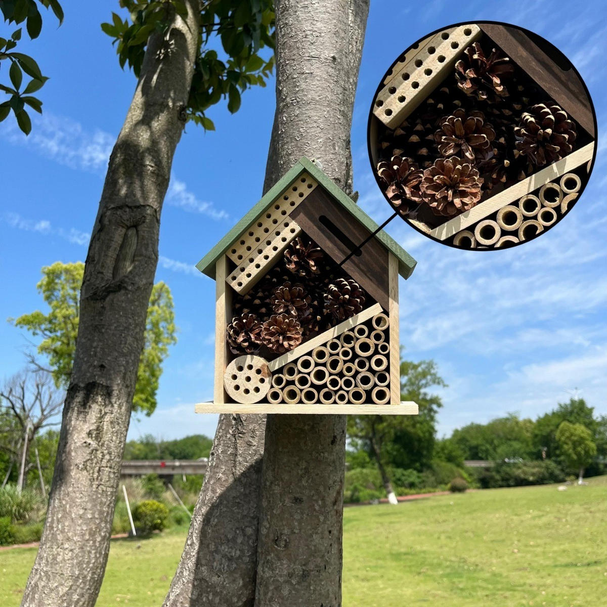 INSEKTENHOTEL 22.5/8.3/26.2 cm - Multicolor, Holz (8.3/26.2/22.5cm) - Authentics