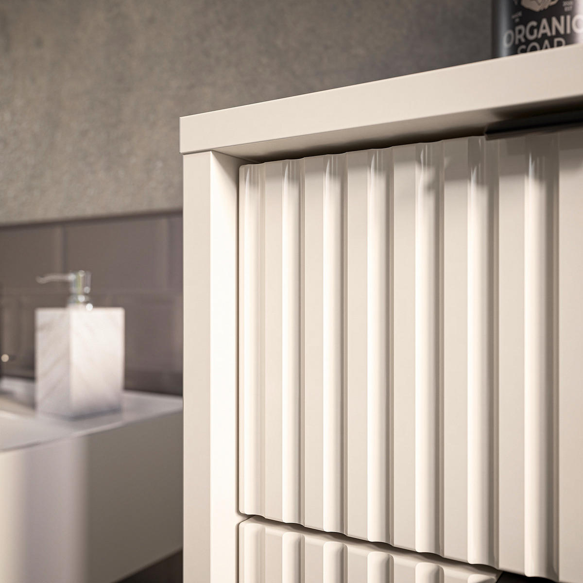 WASCHBECKENUNTERSCHRANK - Kaschmir, Holzwerkstoff (60/60/32cm) - home24