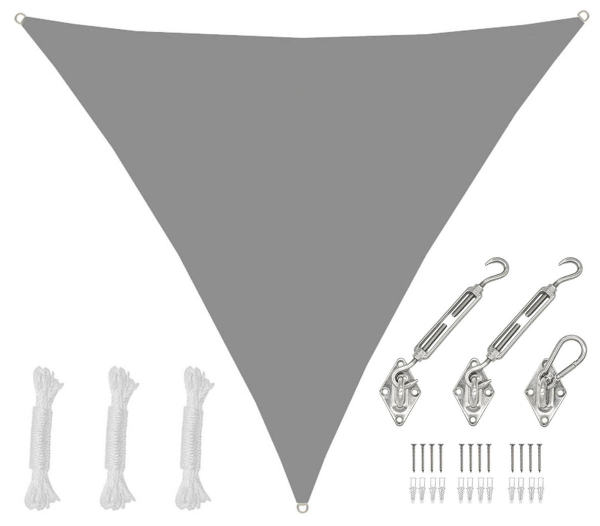SONNENSEGEL Wasserdicht 300 cm Grau - Grau, Kunststoff (300/300cm) - Amanka