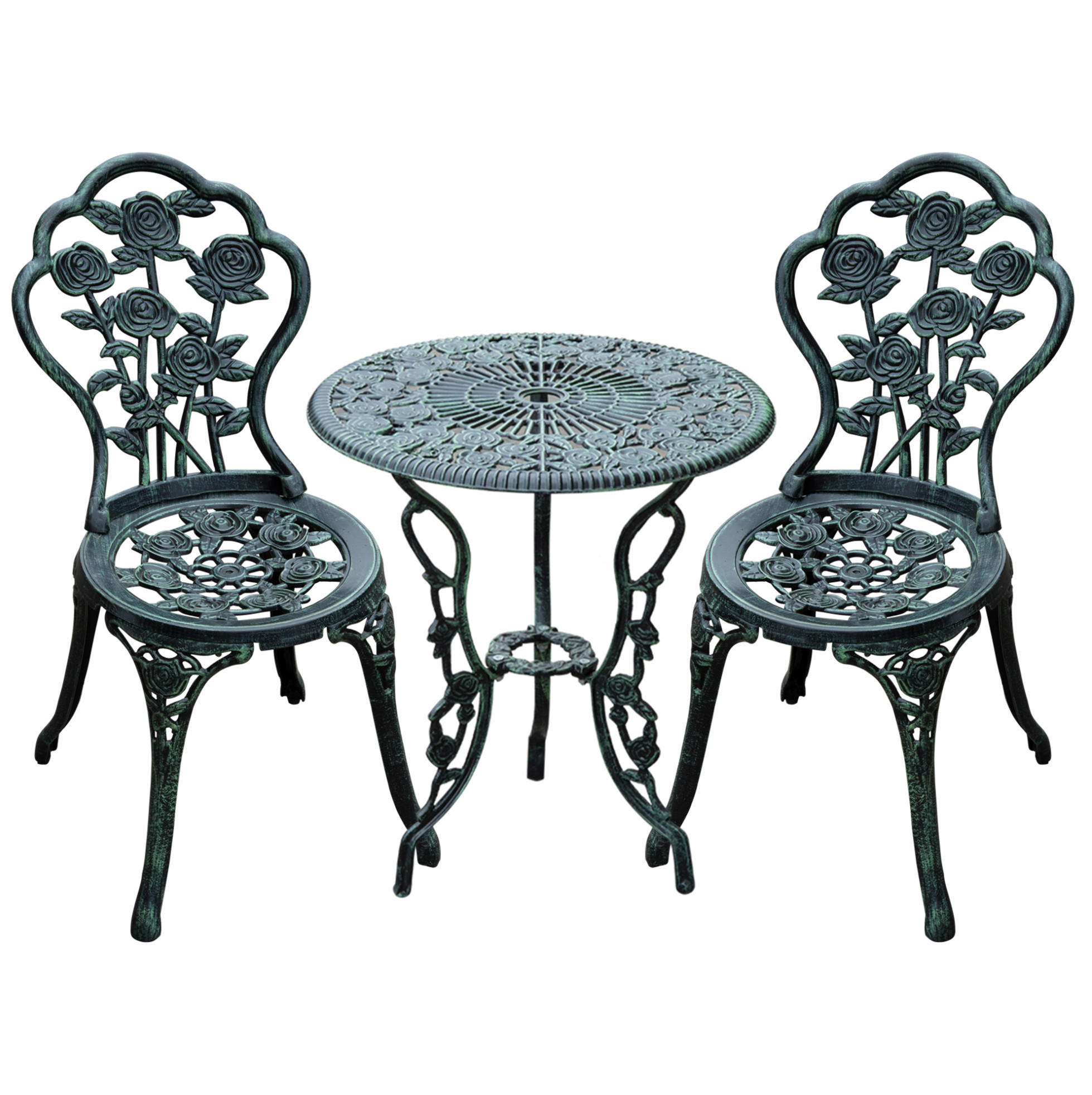 GARTENSET 60/69 cm Grün aus Eisen 3er Set - Grün, Metall - OKMYHOME