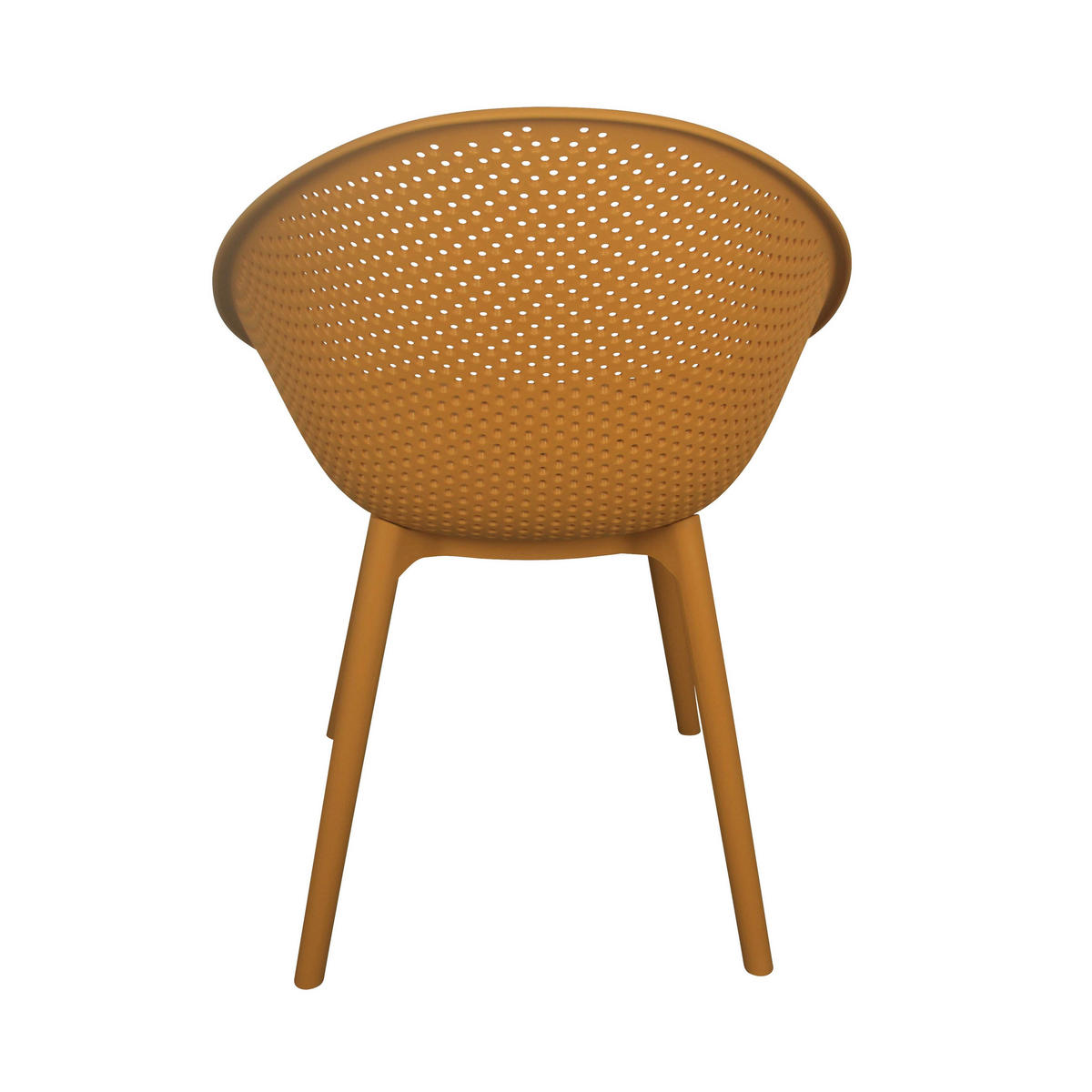 GARTENSTUHL 4-tlg., Gelb - Gelb, Kunststoff (59/59cm) - Oviala