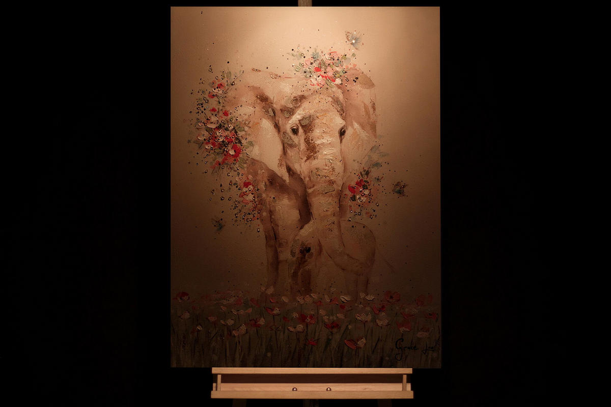 ACRYLBILD HANDGEMALT 75/100 cm - Taupe/Beige, Holz/Textil (1.82/100cm) - KUNSTLOFT