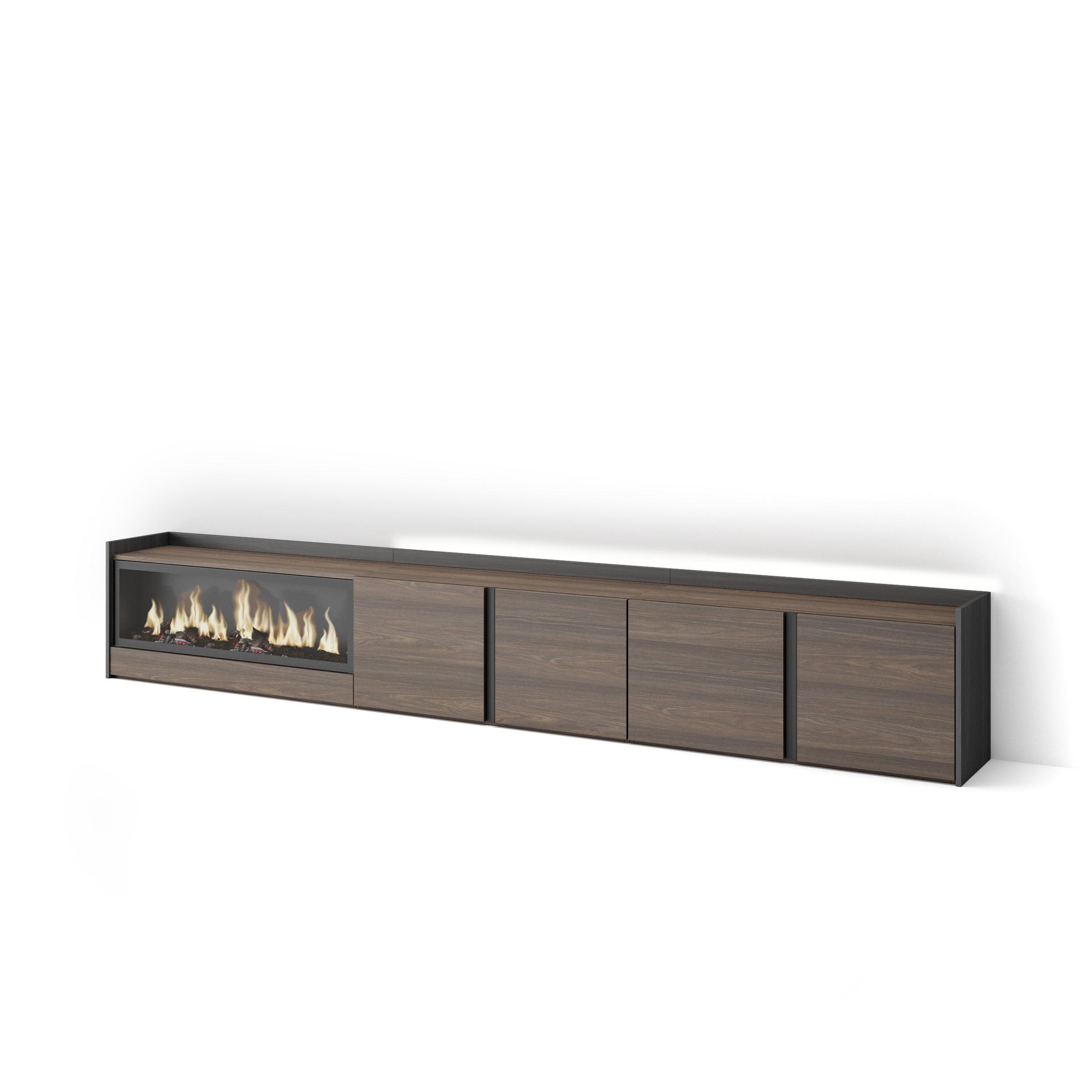 Skraut Home Lowboard, Dunkelbraun 315x50x35 cm