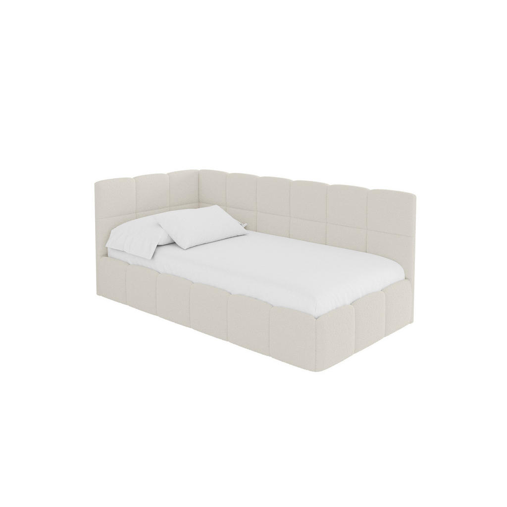 ALTDECOR JEDNOLŮŽKOVÁ POSTEL pro mládež s úložným prostorem vpravo, bez matrace - LIVY 100x200 béžová