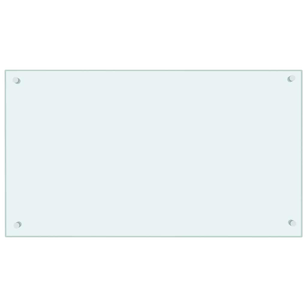 KÜCHENRÜCKWAND Glas 90x50 cm Weiß Wand-Spritzschutz - Weiß, Glas (90/50/0.6cm) - DELUKE
