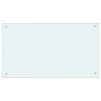 KÜCHENRÜCKWAND Glas 90x50 cm Weiß Wand-Spritzschutz - Weiß, Glas (90/50/0.6cm) - DELUKE