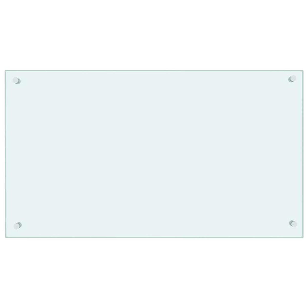 KÜCHENRÜCKWAND Glas 90x50 cm Weiß Wand-Spritzschutz - Weiß, Glas (90/50/0.6cm) - DELUKE