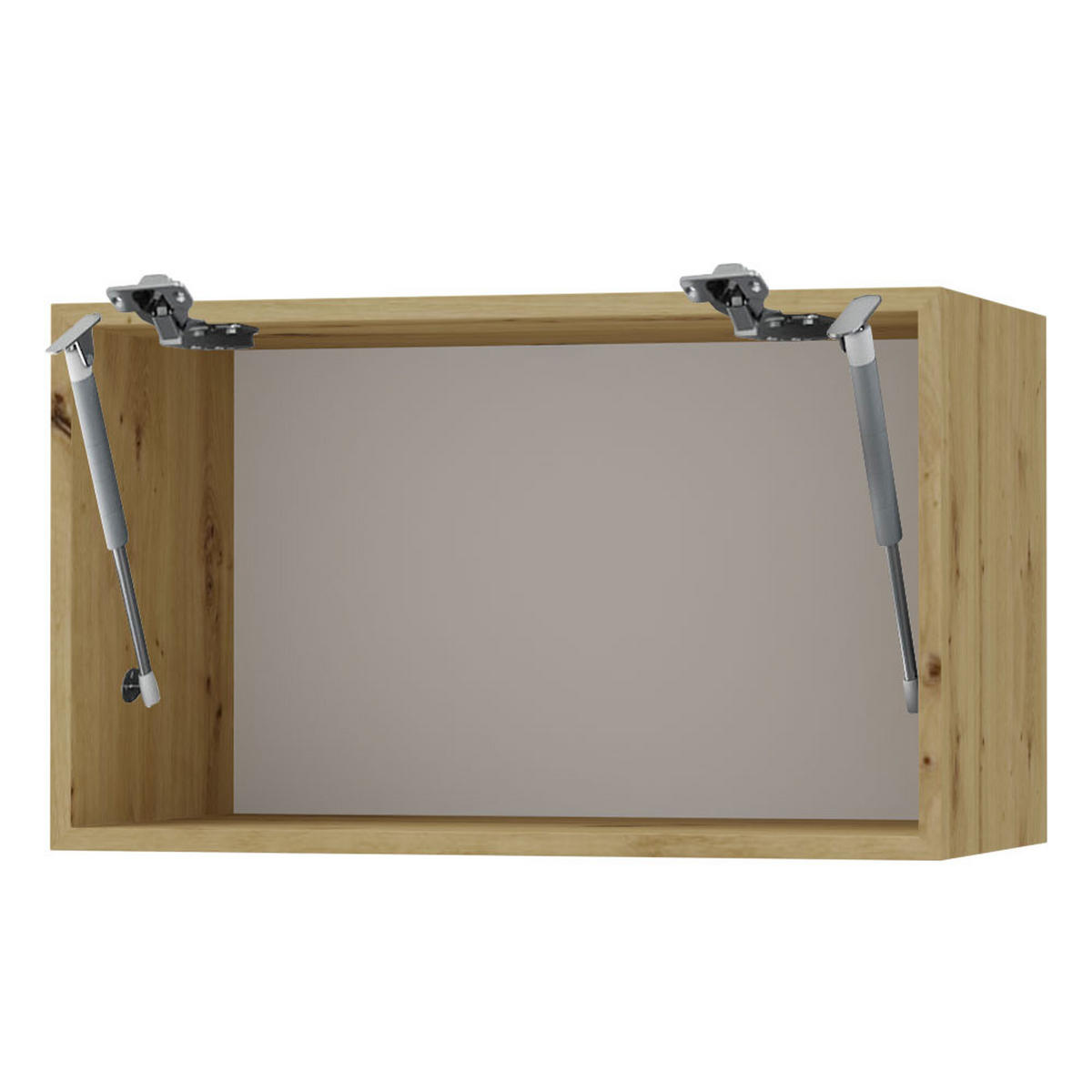 KLAPPHÄNGESCHRANK Kvantum W6B/90 Vanille Matt / Eiche Artisan Matt 90 / 59 / 36cm - Creme/Eiche Artisan, Holz/Holzwerkstoff (90/36/59cm) - Feldmann-Wohnen