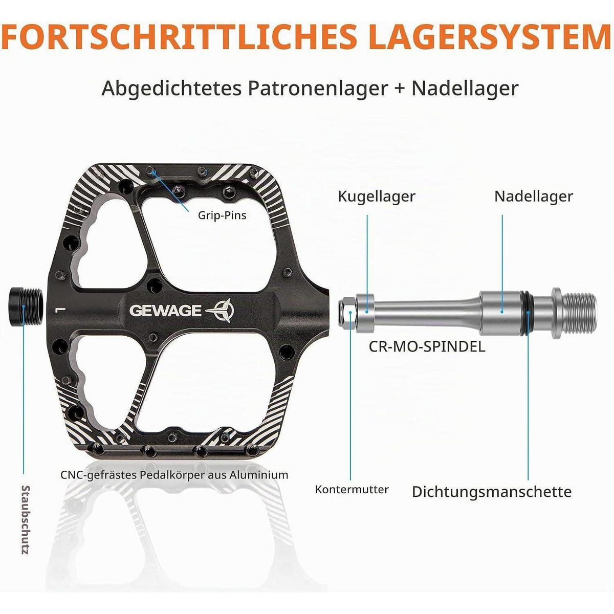 FAHRRADPEDALE Set Aluminium Schwarz - Schwarz, Metall (11/1.5/11.5cm)