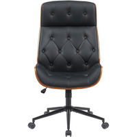 BÜROSTUHL Drayk walnuss/schwarz schwarz - Schwarz, Metall (58/120/66cm) - TPFLiving