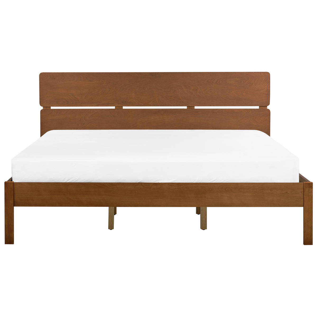 BETT mit Lattenrost 180/200 cm Dunkelbraun Boisset - Dunkelbraun, Holz (180/200cm) - Beliani