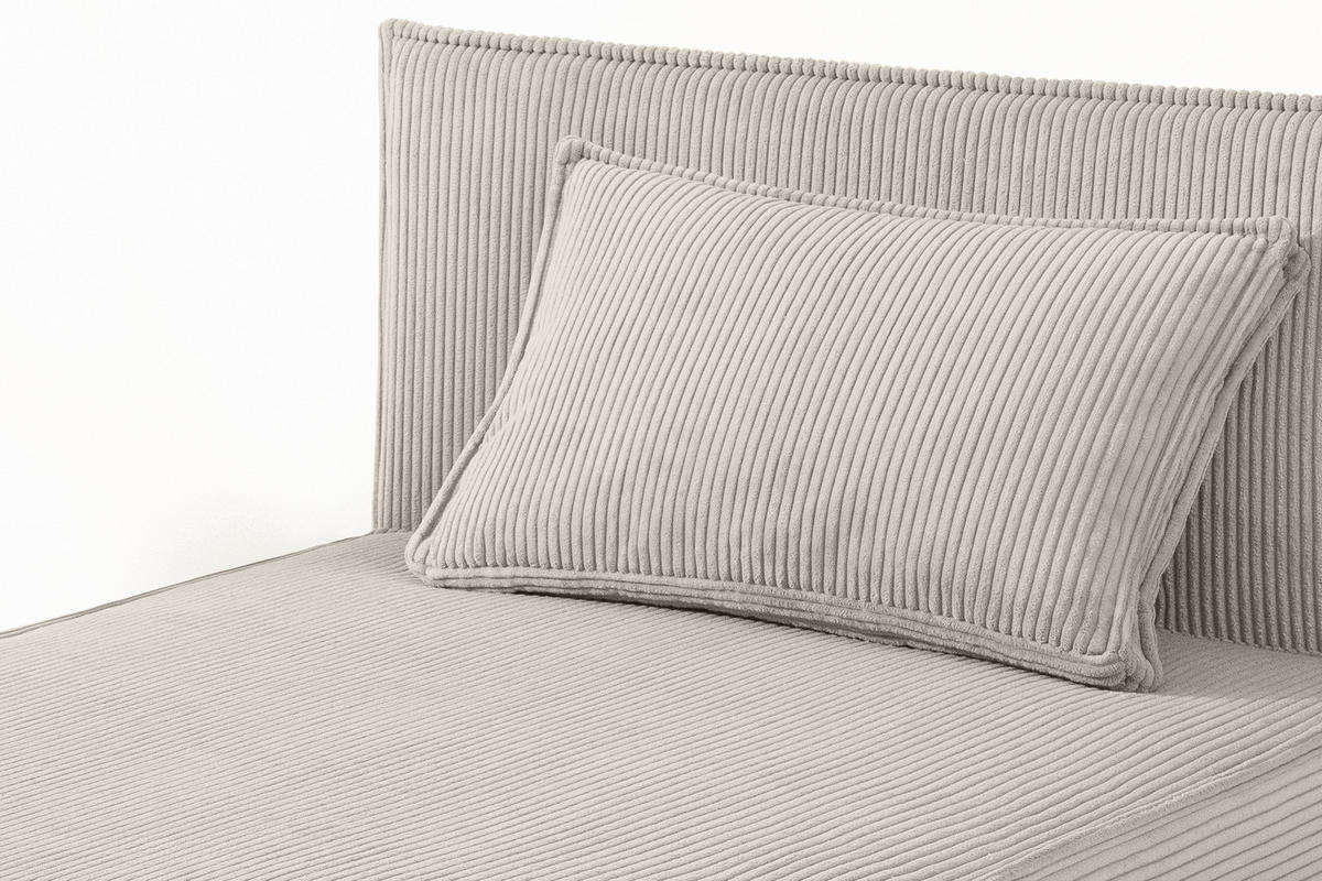 BOXSPRINGBETT ROTI Einzelbett, cremefarben - Creme/Schwarz, Holz/Holzwerkstoff (80/200cm) - KONSIMO®