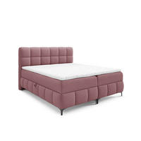 BOXBETT mit Stauraum und Topper 180x200 cm Altrosa - Mauve, Textil (180/200cm) - Home Collective