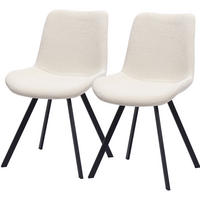 STUHL-SET DE-36866 2 Stück mit Stoffbezug und Drehfunktion Weiß - Weiß, Metall (59/90/54cm) - ComfortXL