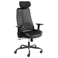 BÜROSTUHL Schwarz Stryke - Schwarz, Kunststoff/Textil (70/115/70cm) - Beliani