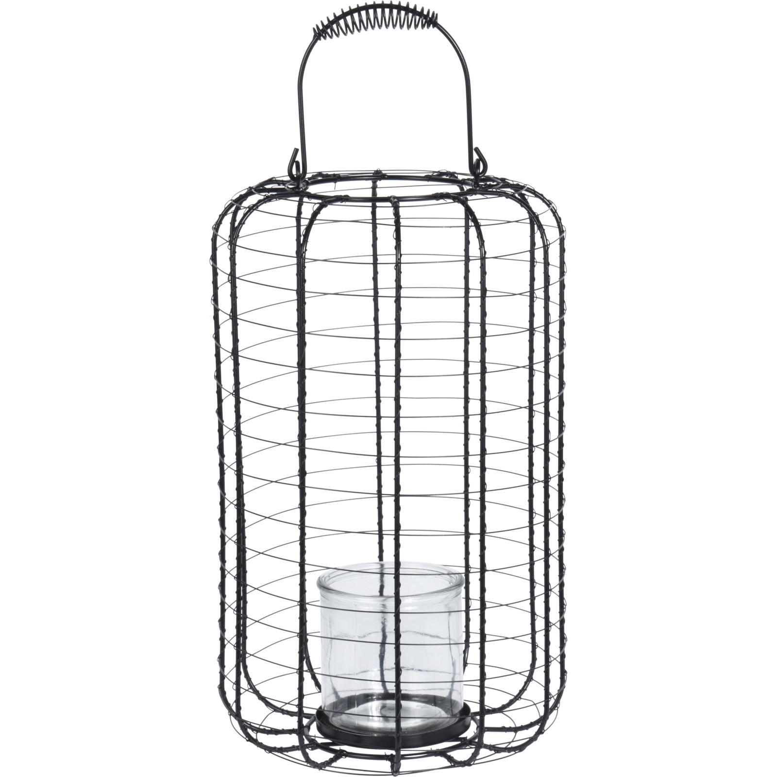 Home Styling Collection Laterne Schwarz 23.5x37x23.5 cm