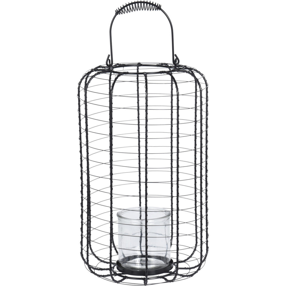 LATERNE Metall schwarz Ø 23,5 cm - Schwarz, Metall (23.5/37/23.5cm) - Home Styling Collection