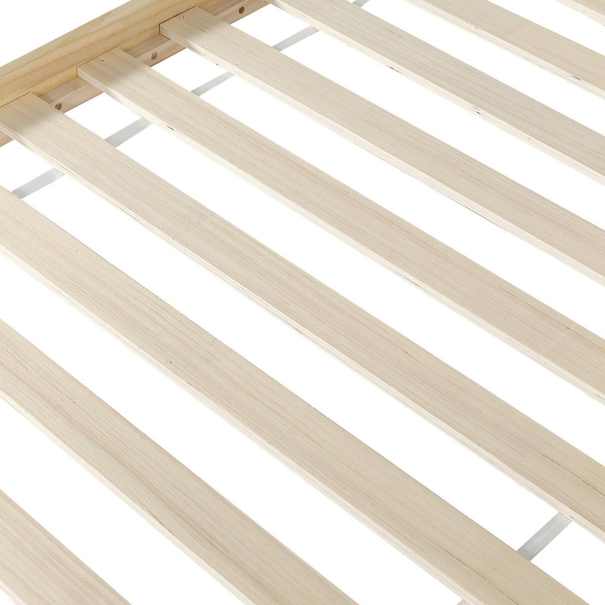 KINDERBETT 90/200 cm DE-32728 mit gepolstertem PU-Kopfteil und Wellendesign Beige - Naturfarben, Holz (90/200cm) - ComfortXL