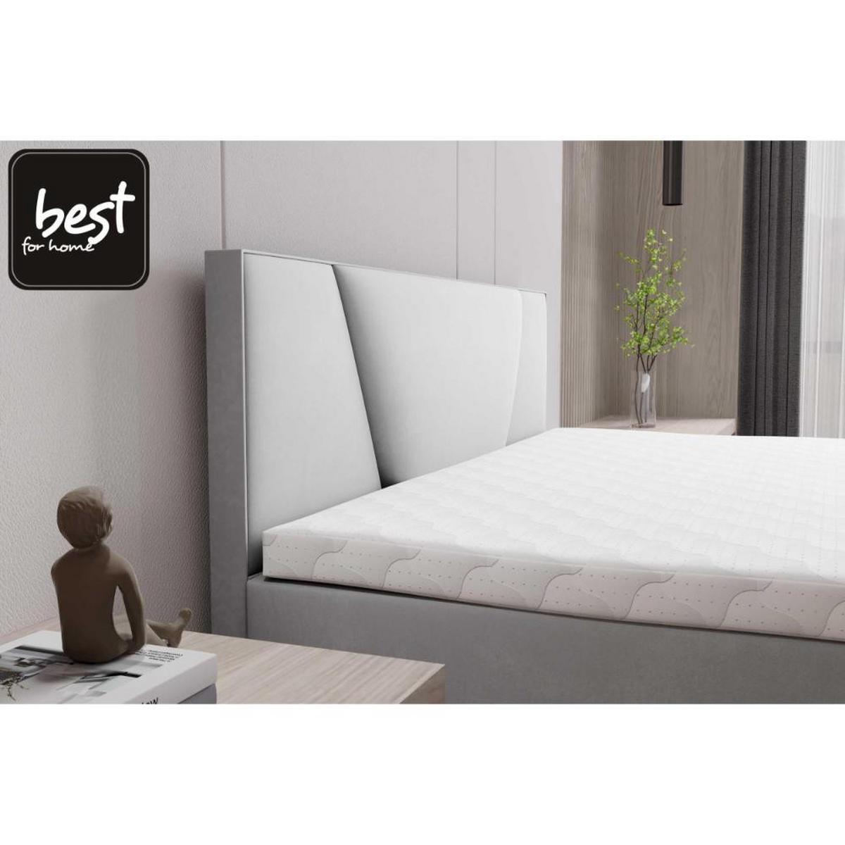 BOXBETT Jubilee Bonellfederkern inkl. Topper - Silberfarben, Holz/Holzwerkstoff (140/200cm) - Best For Home