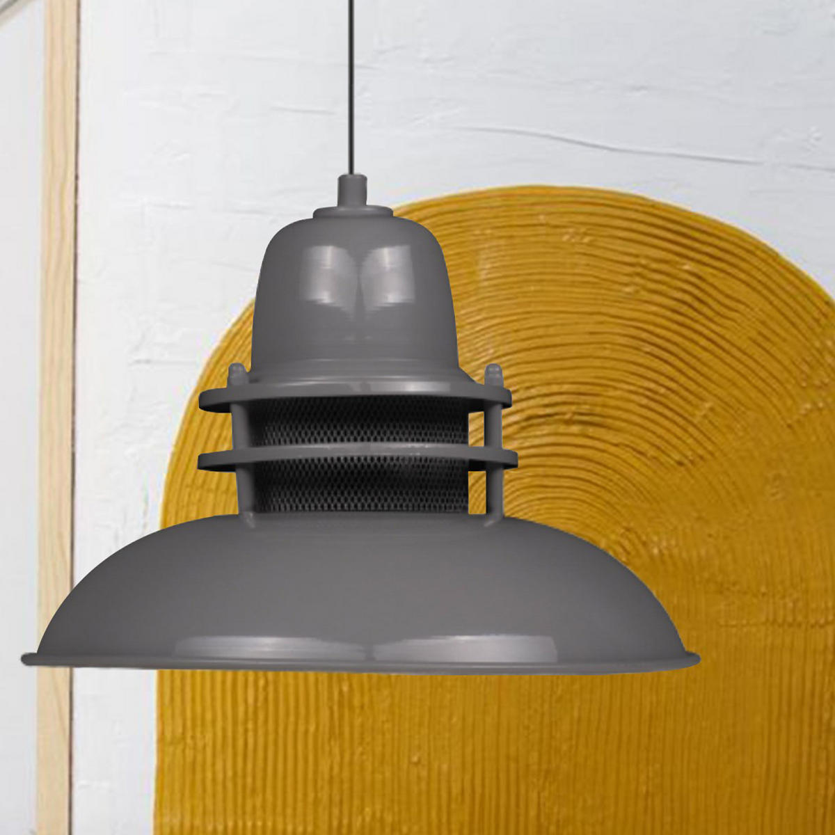 PENDELLEUCHTE Torch - Dunkelgrau, Metall (34/34/24cm) - Bamyum