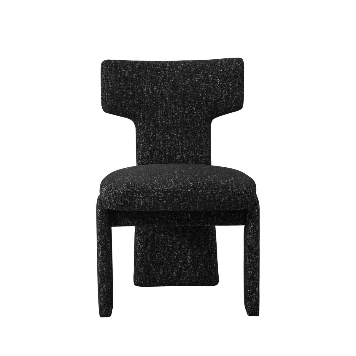 POLSTERSTUHL DE-36481 2er Set mit Holzbeinen Schwarz - Schwarz, Holzwerkstoff (56/86/64cm) - ComfortXL