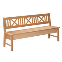 SITZBANK Deborah 166 x 52 x 87 Massivholz Buche lackiert/Grün - Buchefarben/Grün, Holz (166/87/52cm) - 58aufmkessel