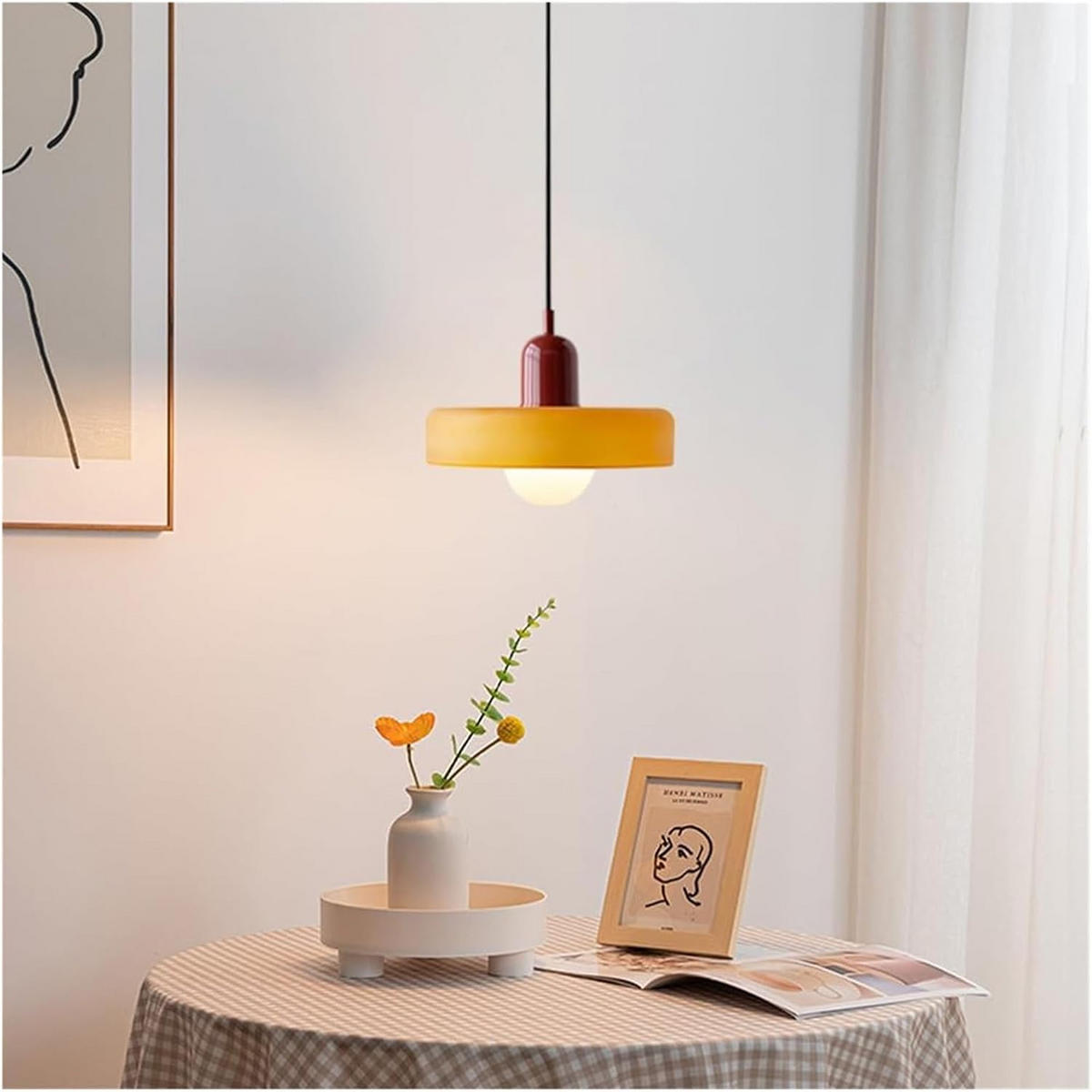 PENDELLEUCHTEN,GLAS, 220 V, 12 W, 25 cm Durchmesser,Orange - Orange, Glas (25/25/20cm) - Weltevree