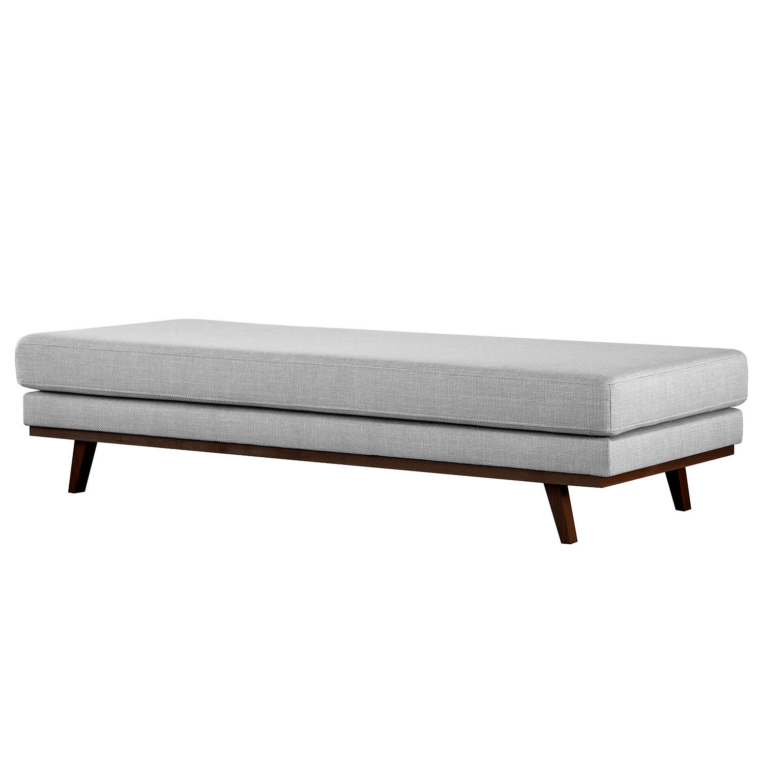 HOCKERBANK - Buchefarben/Hellgrau, Textil (180/43/81cm) - home24