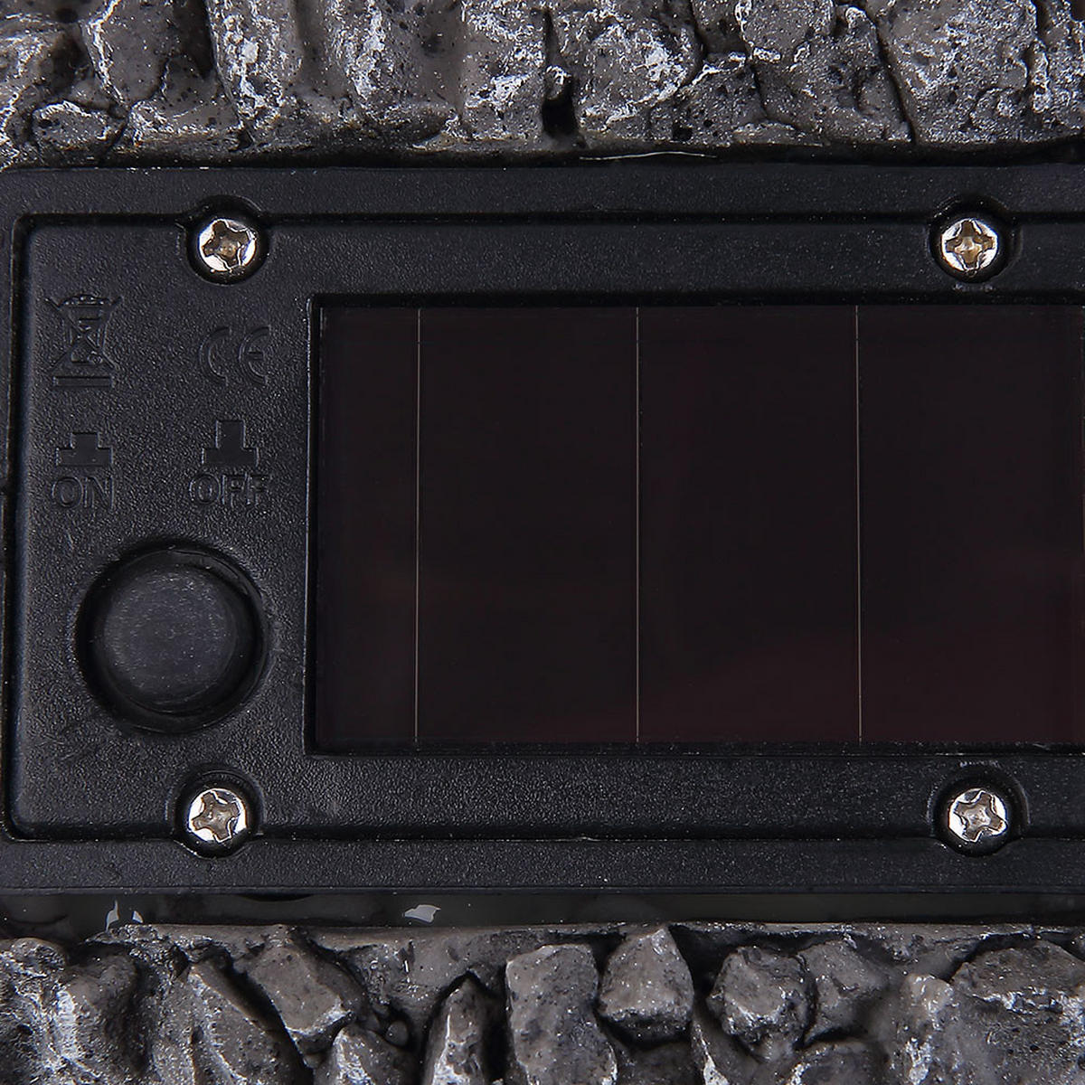 LED AUSSENLEUCHTE Steinoptik Grau 2er Set - Grau, Kunststoff (13.5/11.5/19.5cm)