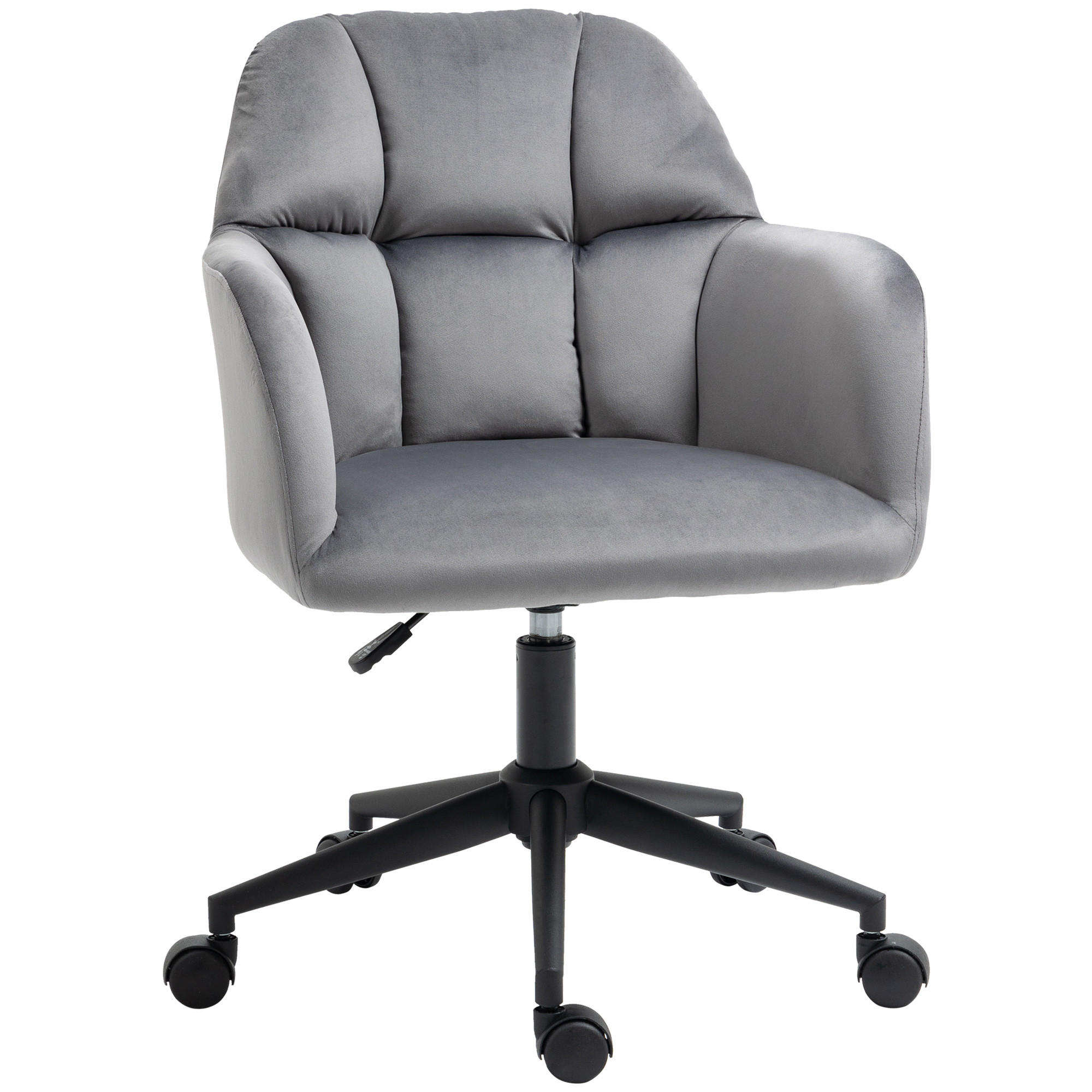 BÜROSTUHL mit Rollen, bis 120 kg, Grau - Dunkelgrau, Kunststoff (58.5/86/58cm) - Vinsetto