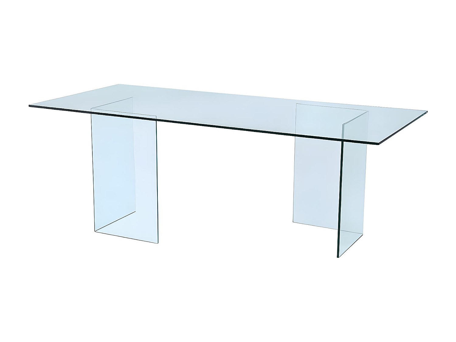 ESSTISCH - 8 Personen - Glas - COLEDON - Transparent, Glas (210/90/75cm) - Vente-Unique