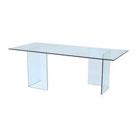 ESSTISCH - 8 Personen - Glas - COLEDON - Transparent, Glas (90/210/75cm) - Vente-Unique