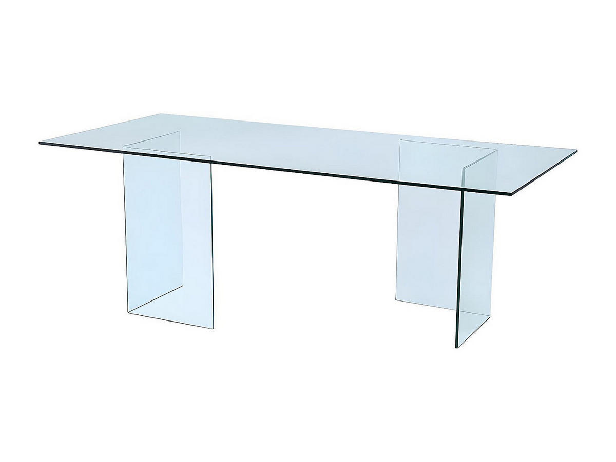 ESSTISCH - 8 Personen - Glas - COLEDON - Transparent, Glas (90/210/75cm) - Vente-Unique