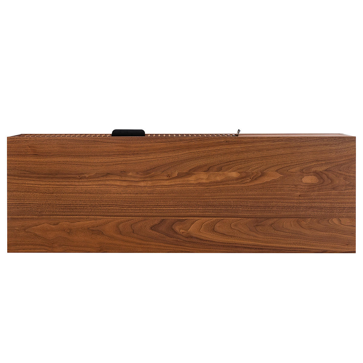 TV-LOWBOARD - Echtholzfurnier - 120 cm - Walnussfarben/Schwarz, Holzwerkstoff/Metall (120/50/40cm) - home24