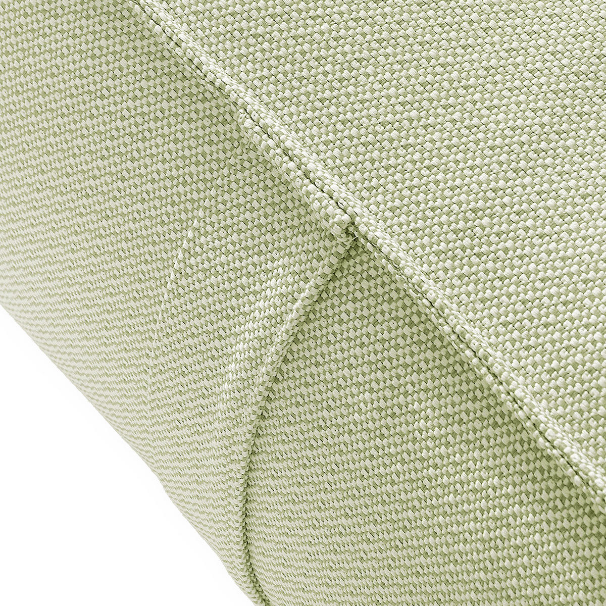 GARTENLOUNGE-HOCKER LOVIA Outdoof Pouf, Hellgrün/Weiß - Hellgrün, Textil (90/41/75cm) - KONSIMO®