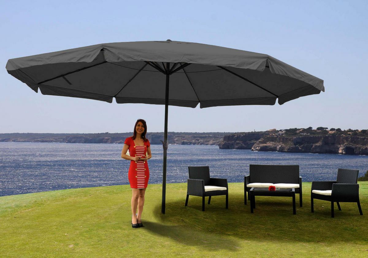 SONNENSCHIRM PRO Anthrazit - Anthrazit, Textil (500/500cm) - MCW
