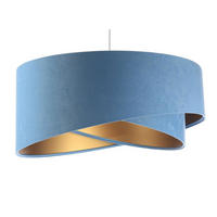 HÄNGELEUCHTE Blau 50/23 cm - Goldfarben, Kunststoff (50/1.3/23cm) - ONZENO