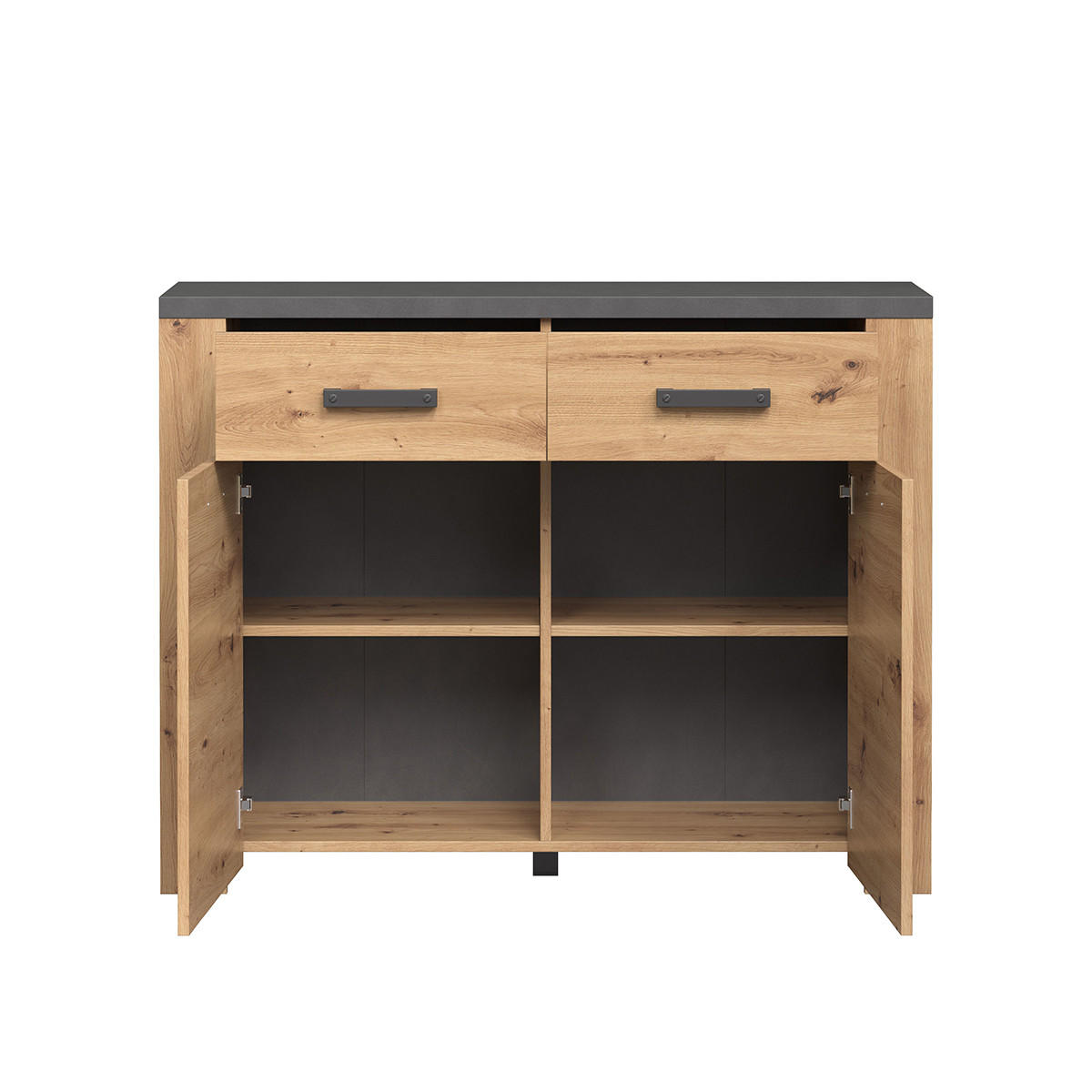 KOMMODE Follow Eiche Dekor - Eichefarben, Holzwerkstoff (116/116/91cm) - Trendteam