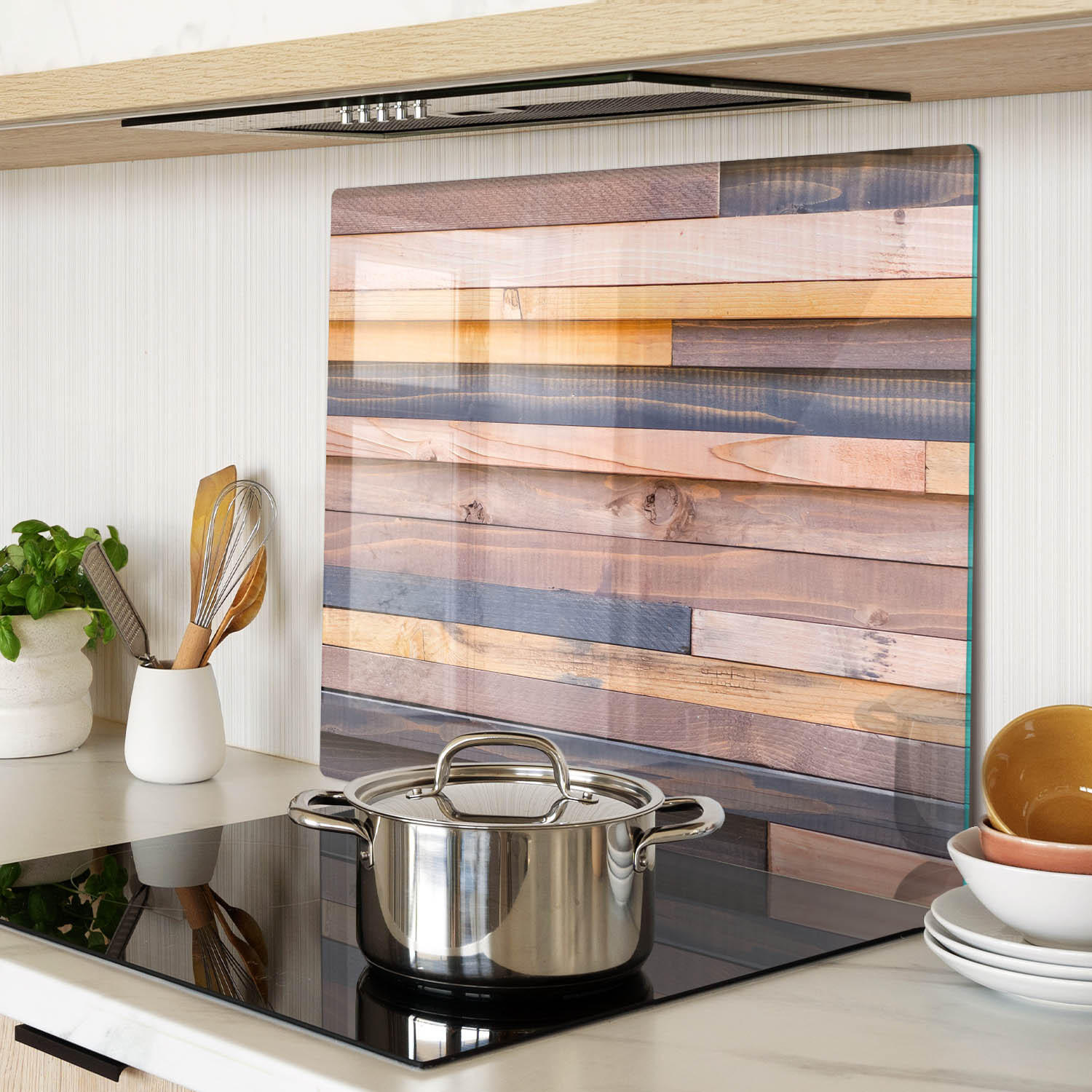 GLASPLATTE 60x52 cm Holzwand - Braun, Glas (60/0.4/52cm) - TULUP