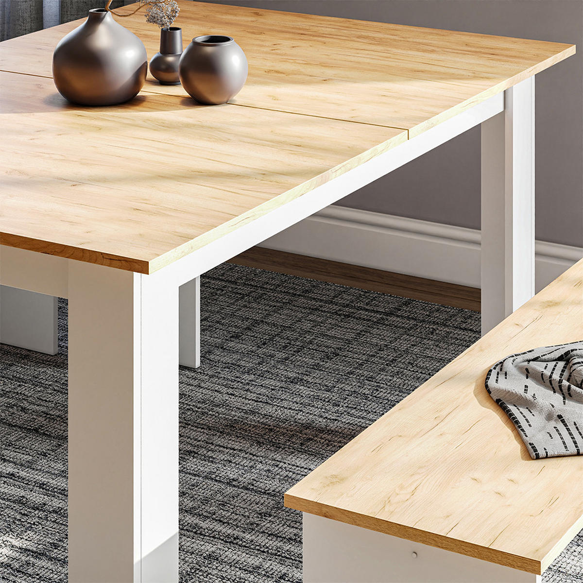 Honigeiche/Weiß, Holzwerkstoff (137.6/73/92.8cm) - Vicco