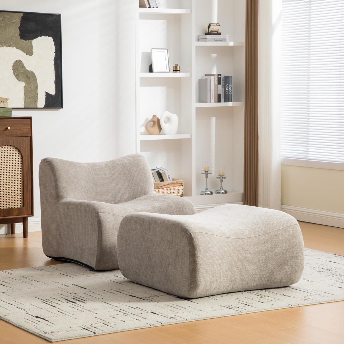 SOFA Chenille Grau - Grau, Textil (83/72.5/181cm) - WISHDOR