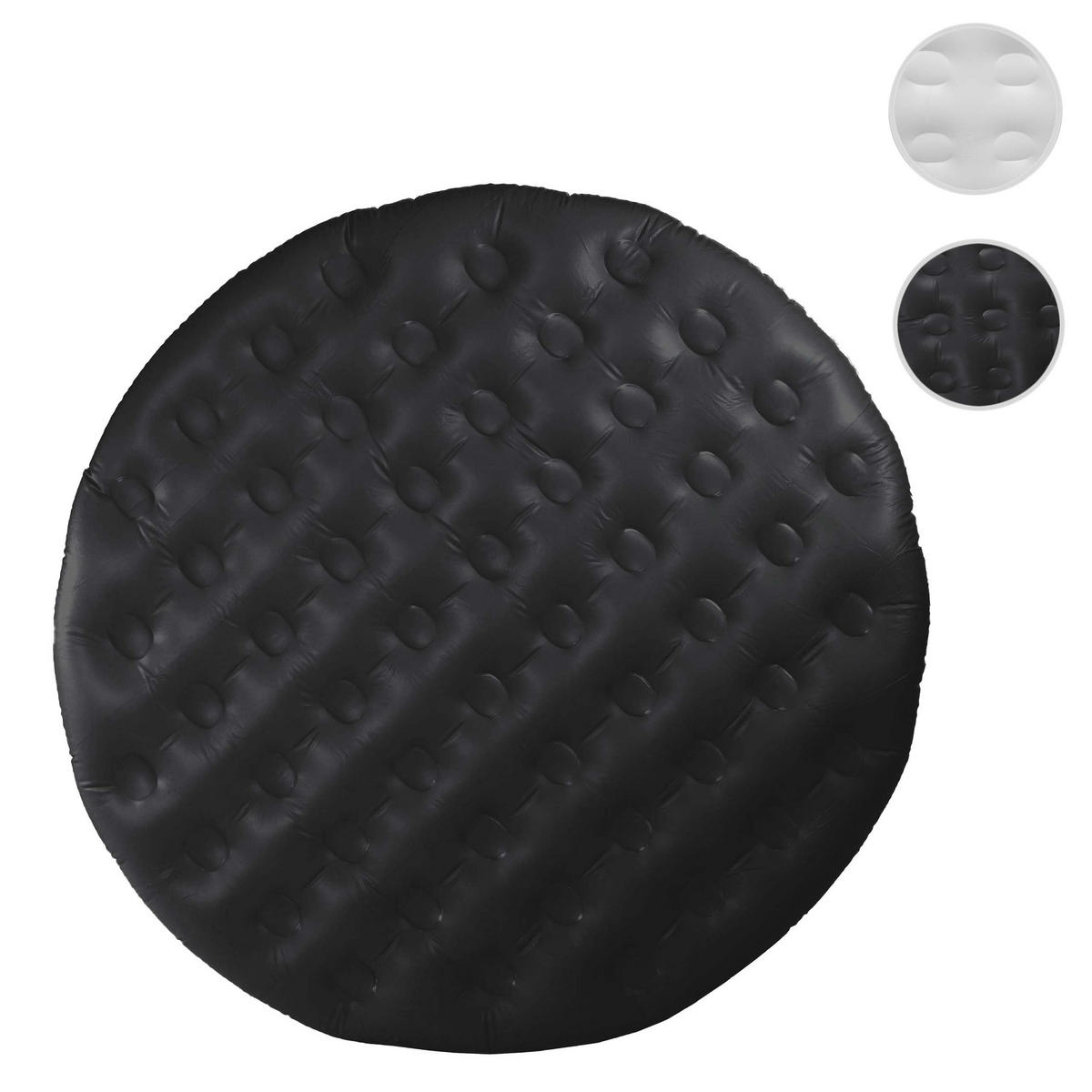 THERMOABDECKUNG FÜR WHIRLPOOL Schwarz - Schwarz, Kunststoff (140/140cm) - MCW