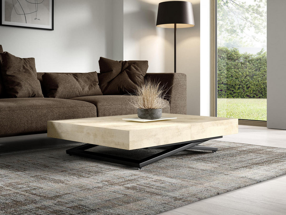 COUCHTISCH SANNA U Weiß 80x200x80 cm - Weiß, Holzwerkstoff (200/80/80cm) - FURNLUX