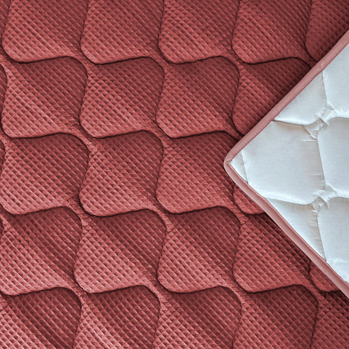 KRABBELDECKE 120x120cm Rost-Rot - Rot, Textil (120/120cm) - Sanosoft