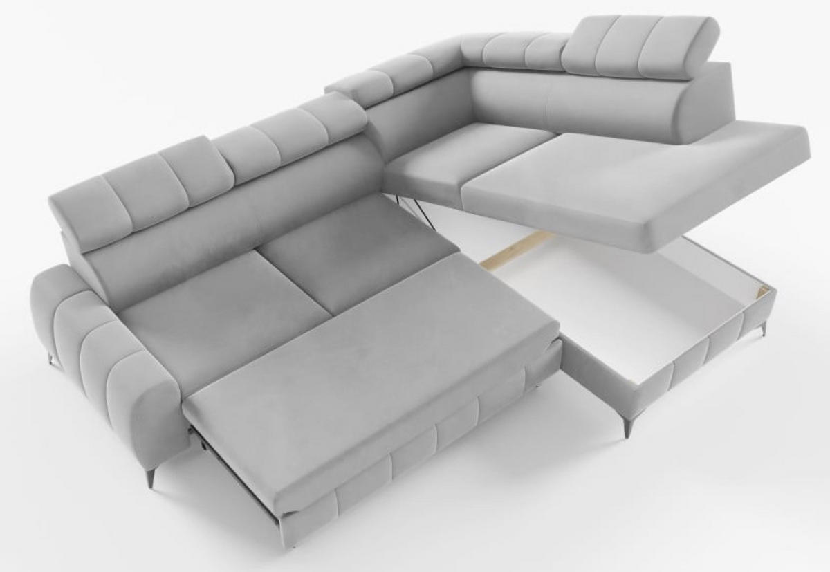 ECKSOFA Muskat Gelb DON Ausziehbar Rechts - Gelb, Textil (279/203cm) - Sepro Meble