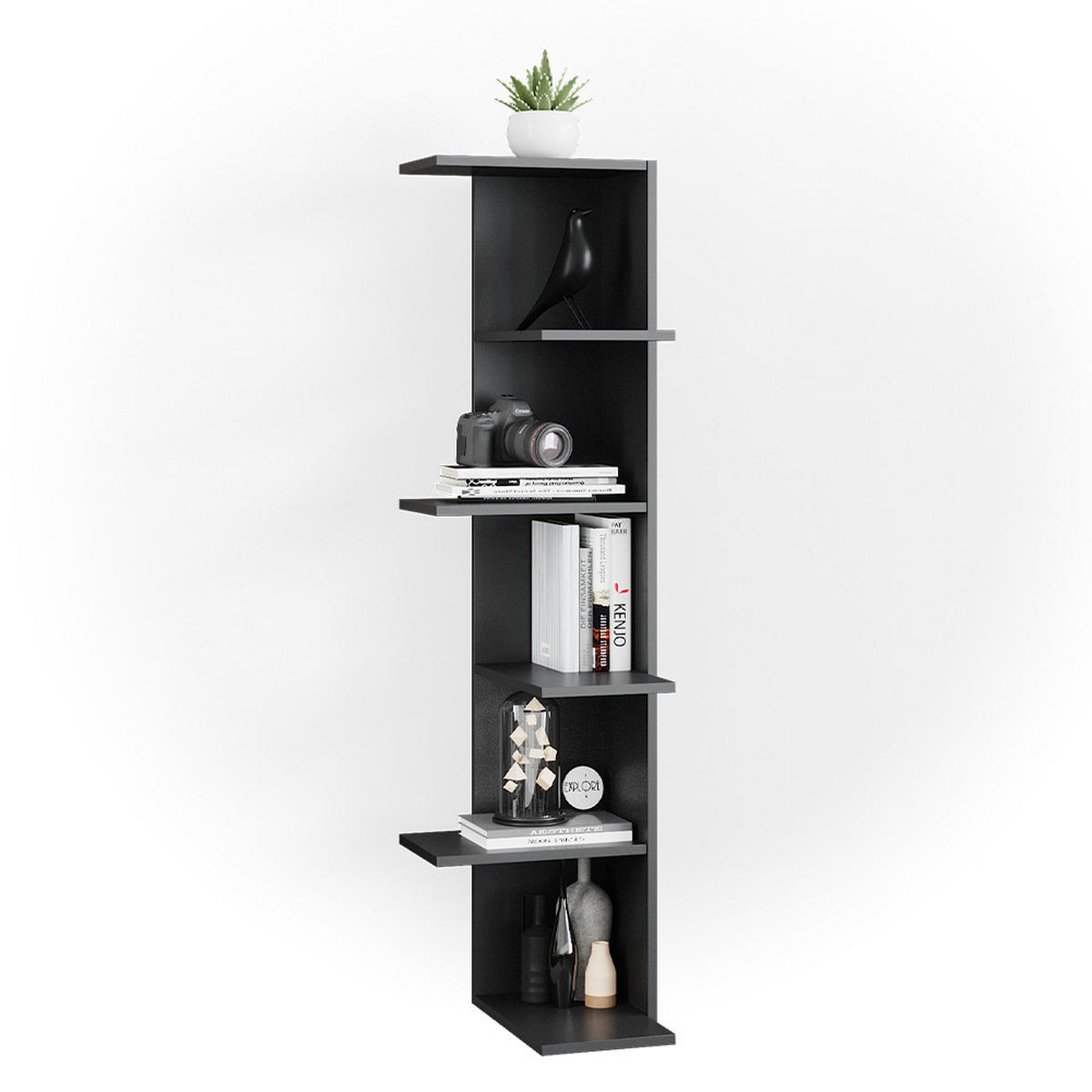 ECKREGAL Tera Anthrazit 37 x 140.1 cm - Anthrazit, Holzwerkstoff (37/140.1/37cm) - Vicco